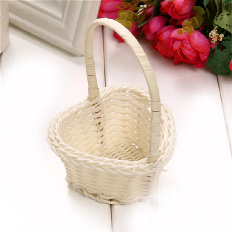 

Mini Flower Basket Pot Weaving Storage Basket Fruit Rattan Storage Box Picnic Basket for Kitchen Party Office Hotel Supplies