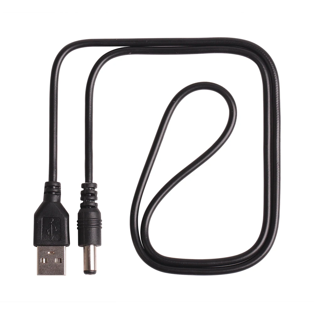 

Black 80cm USB to 5.5mm / 2.1mm 5V DC Barrel Shaped Jack Power Cable power Cord Extension Cords 100pcs