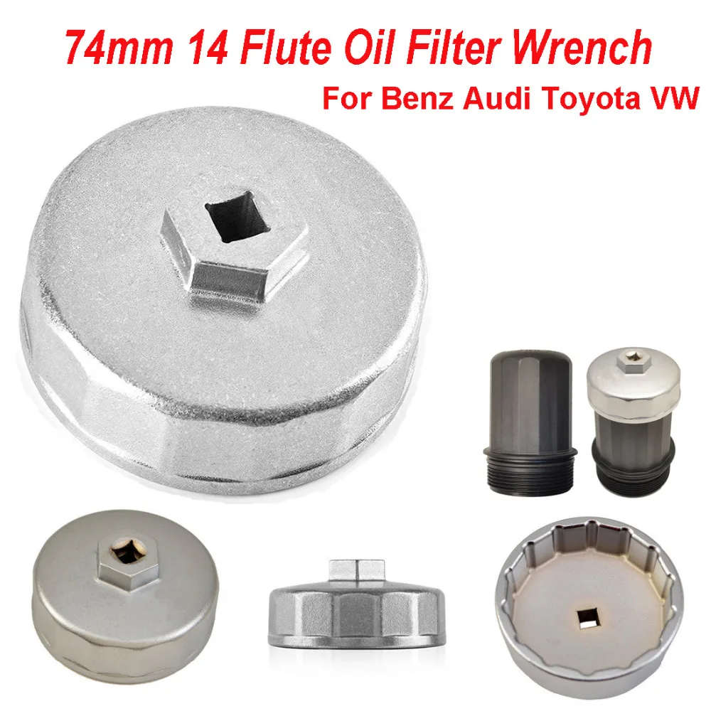 

Chuang Qian 74mm 14 Flute Oil Filter Wrench Cap Housing Tool Socket Removal For BMW Motorcycle K75 R1100/1150/1200 R850 S1000RR