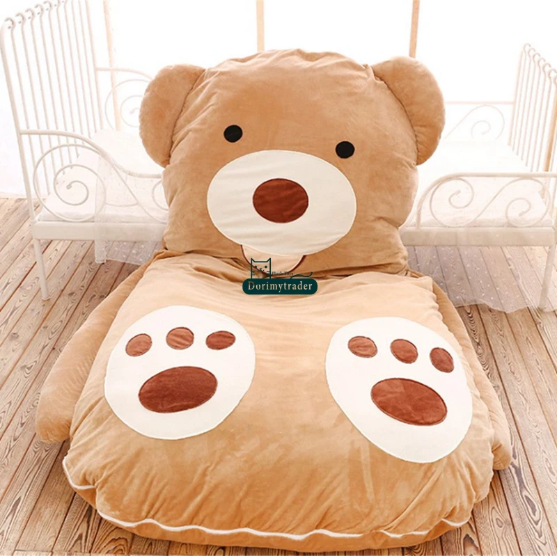 Dorimytrader, 180 см x 120 см, популярный милый мультяшный улыбающийся медведь, плюшевый спальный мешок, мягкая кровать, татами, спальный мешок, диван, коврик матрас, подарок