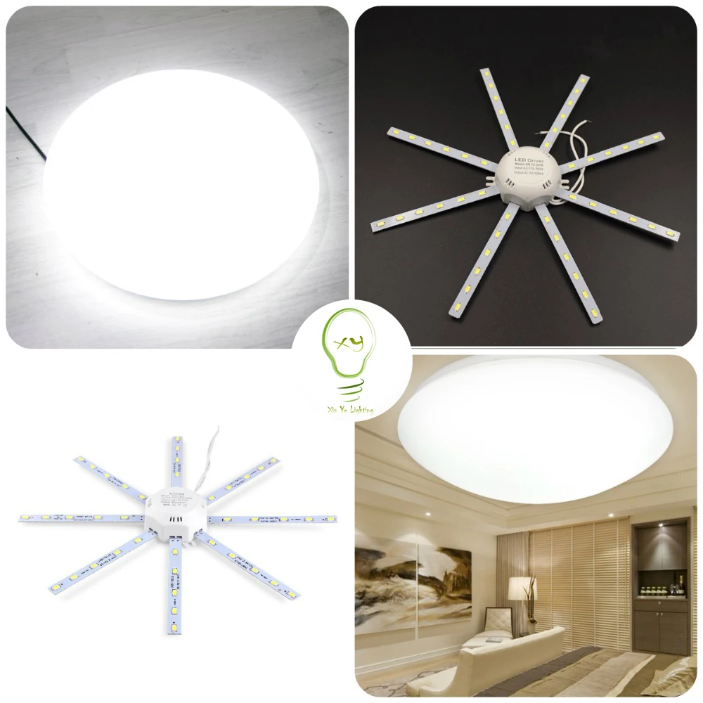LED Ceiling Lamp Modified Light Source Lamp Plate Octopus 5730SMD White