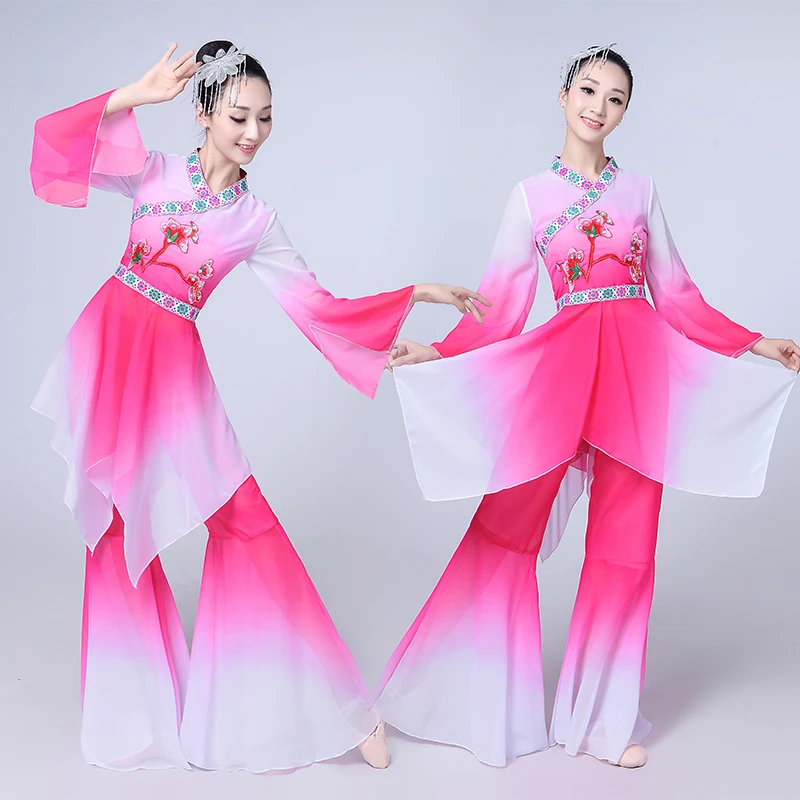 Традиционный китайский народный танцевальный костюм для женщин, танцевальный костюм s, Детский костюм yangko для девочек, детская одежда для женщин, древняя одежда yangge