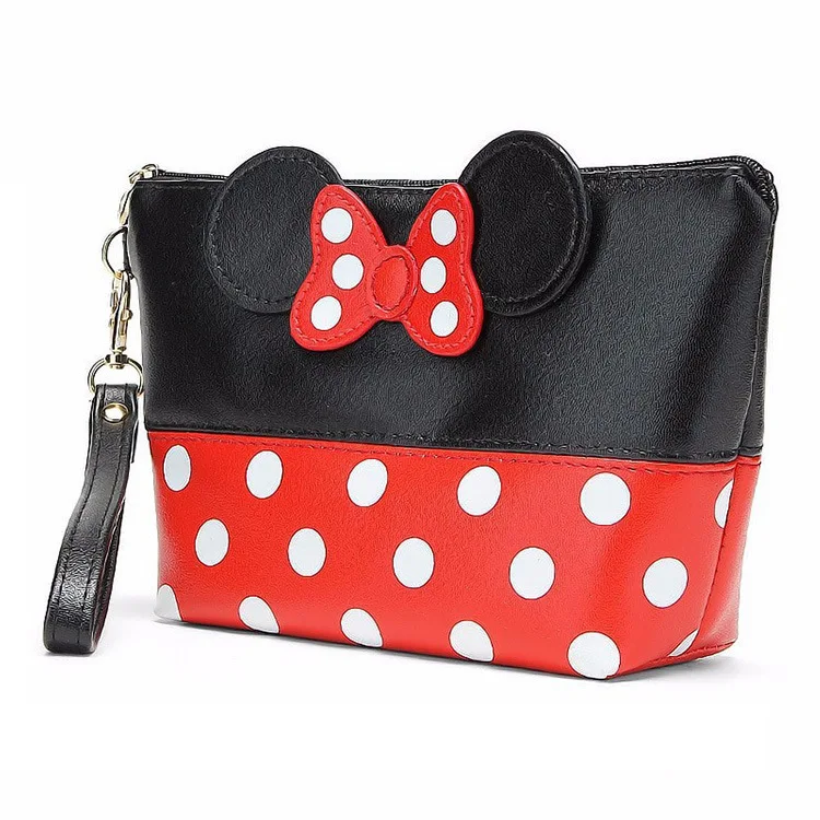 

Makeup Bags Women Cosmetic Bag With Bow Mickey Pattern Cosmetics Pouchs For Travel Make Up Bag Travelling Bag