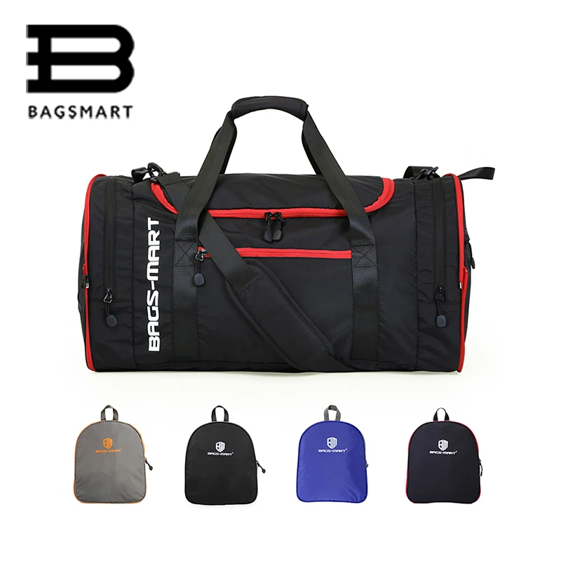 BAGSMART Men Travel Bag Folding Bag Protable Molle Women Tote Waterproof Nylon Casual Travel