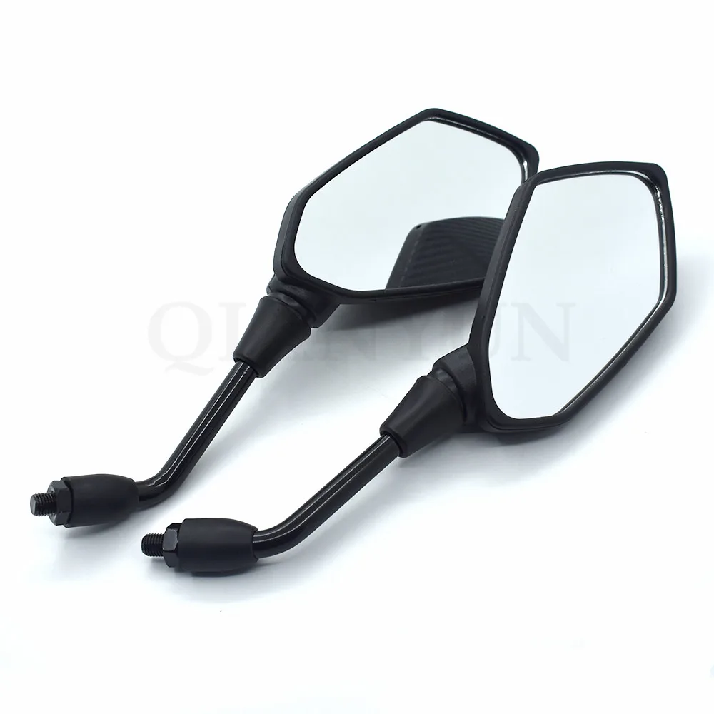 Suuonee Rearview Mirrors 1 Pair of Universal Motorcycle Motorbike Rearview Side Mirrors With 10mm Installing Screw