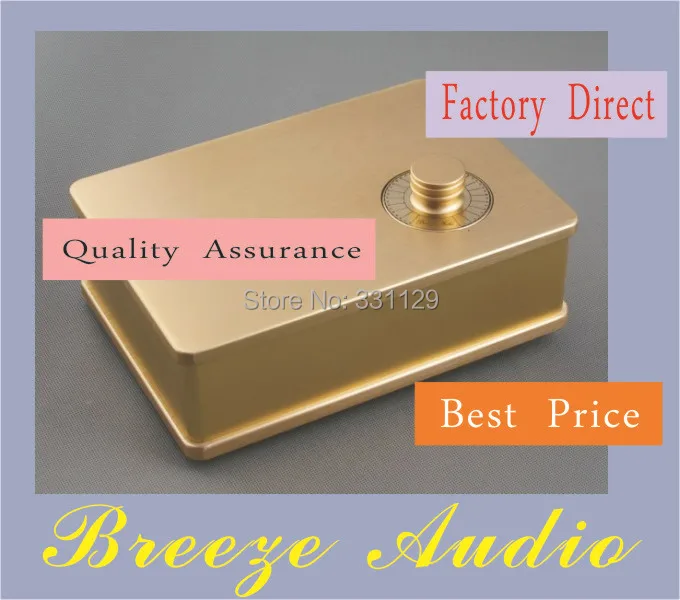 Luxury gold color top-level passive preamp aluminum chassis(with luxury aluminum knob)