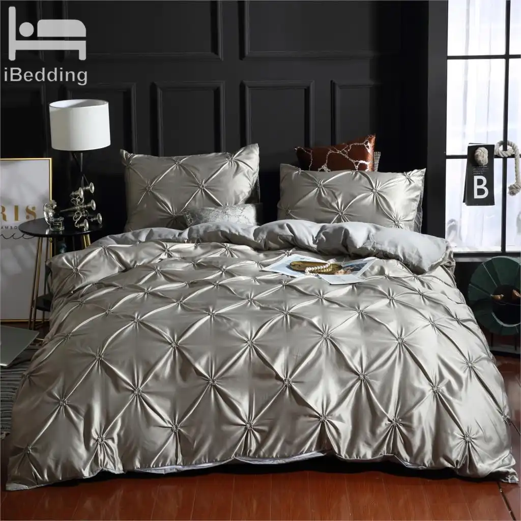 Silver Gray Luxury 100 Super Soft Washed Silk Duvet Cover Set