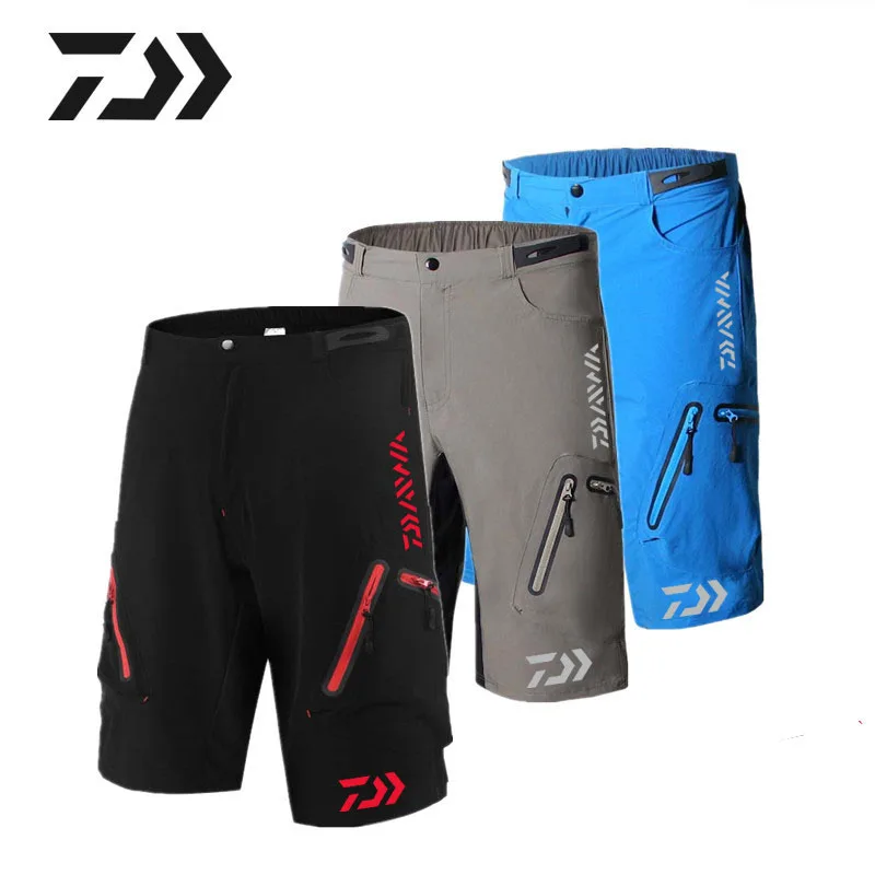 

New Dayiwa Fishing Shorts Men Outdoor Sports Shorts with Zipper Pockets Quick Dry Hiking Mountain Bike Cycling Shorts Jersey