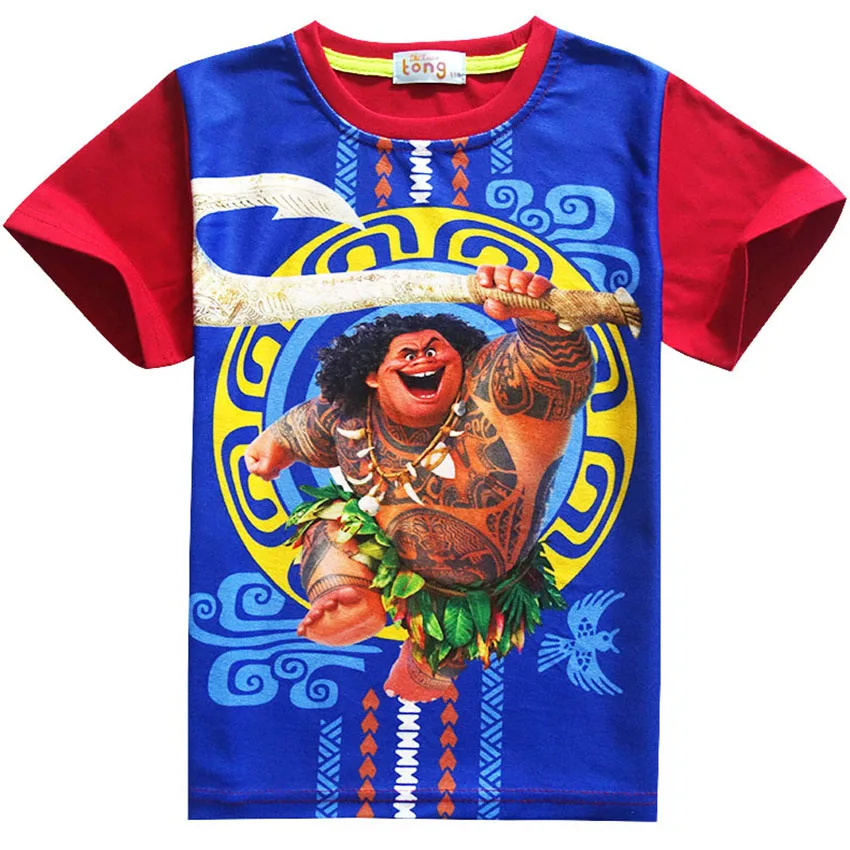 2017 Summer Moana Short Sleeved suits baby boys Home Furnishing children clothing beach maxi clothes for boys t-shirts and pants (1)