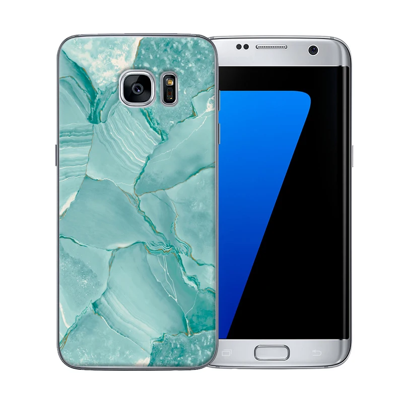 Для samsung S7 чехол, мраморный узор прозрачный мягкий силиконовый чехол для samsung Galaxy S6 S7 край S8 S9 плюс защитный чехол - Цвет: 1