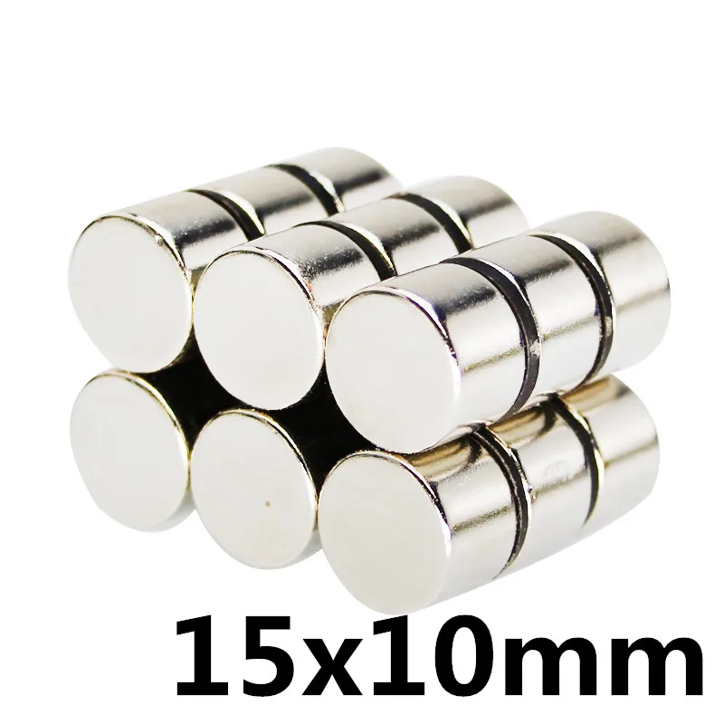 

5pcs Neodymium Disc Magnets 15x10 mm N35 Super Strong Powerful Rare Earth 15mm x 10mm Small Round Magnet