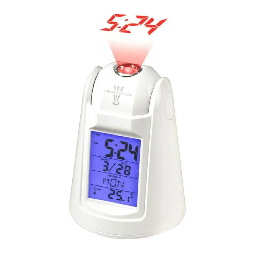 

High Quality LED Voice Control Backlight Voice Report Clock Night Light Electronic Projection Clocks For Student Children