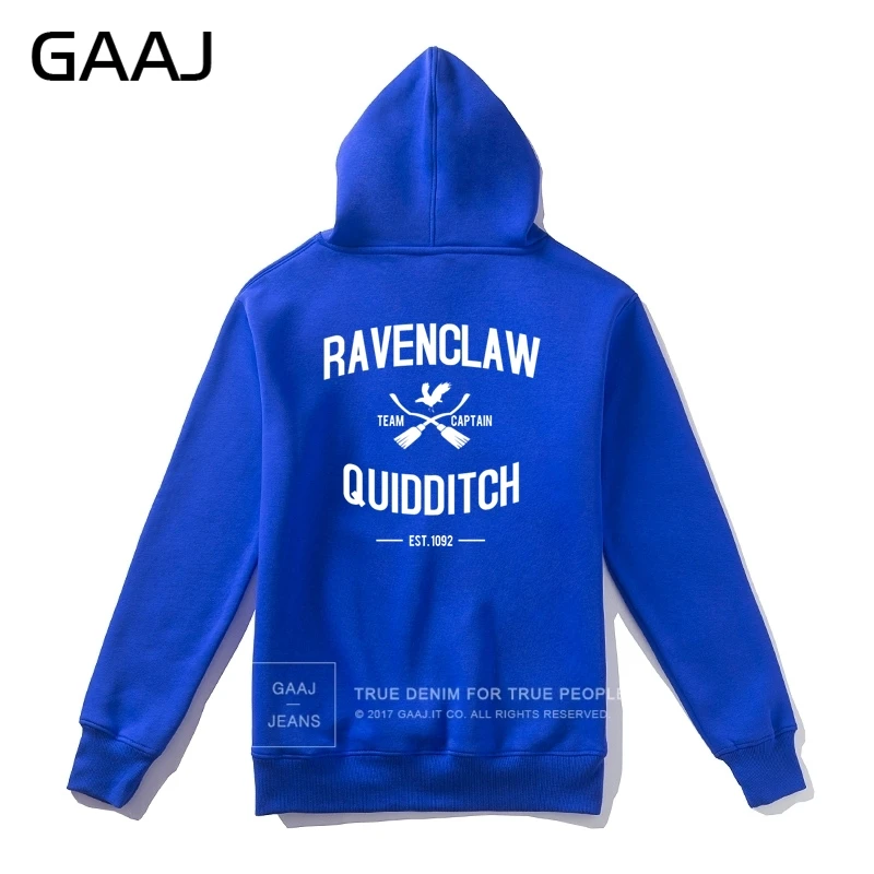 "Ravenclaw Quidditch Team" мужская толстовка с капюшоном женские толстовки Повседневная брендовая одежда новая куртка с капюшоном модная флисовая# 9525Q - Цвет: Blue With Zipper