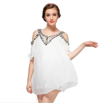 

New Women's Dress Mini Luxury Crystal Beading 2018 Summer Sexy Off Shoulder Beach White Black Self Portrait Dress High Quality