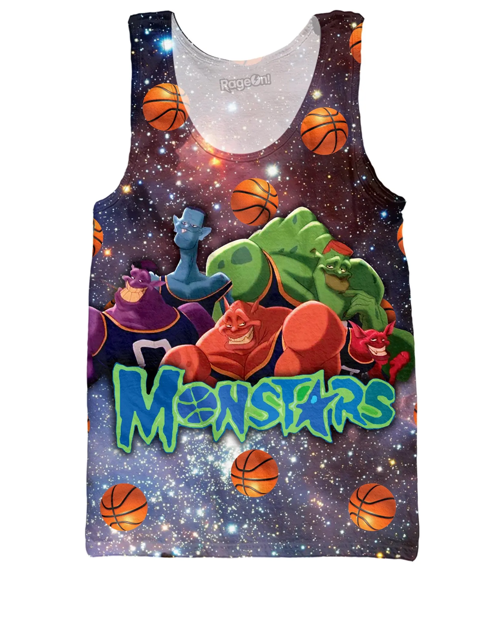 Космический Джем Monstars майка Новое поступление 3d крутой печати Графический Мужской облегающий Crewneck майка без рукавов рубашки в стиле унисекс