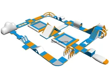2016 floating inflatable water park/ water sports game amusement on park/ water play equipment for adults&children