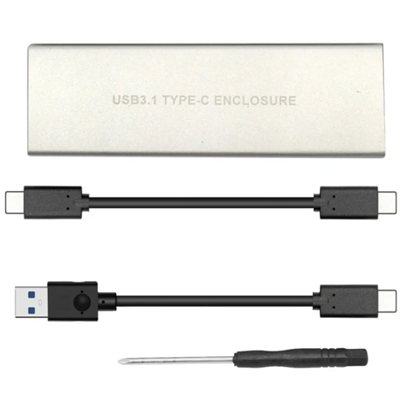 Алюминиевый сплав Usb3.1 к M.2 Ssd Nvme Hdd корпус Ngff Pcie Type-C разъем для жесткого диска Jms583