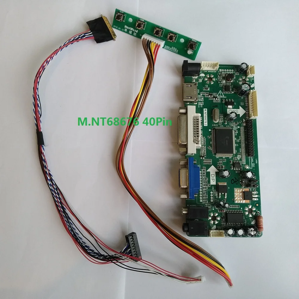 

Kit for B156HW01 V5 15.6" Controller board 40pin M.NT68676 DVI HDMI AUO Display LCD VGA LED DIY 1920X1080 Monitor Panel