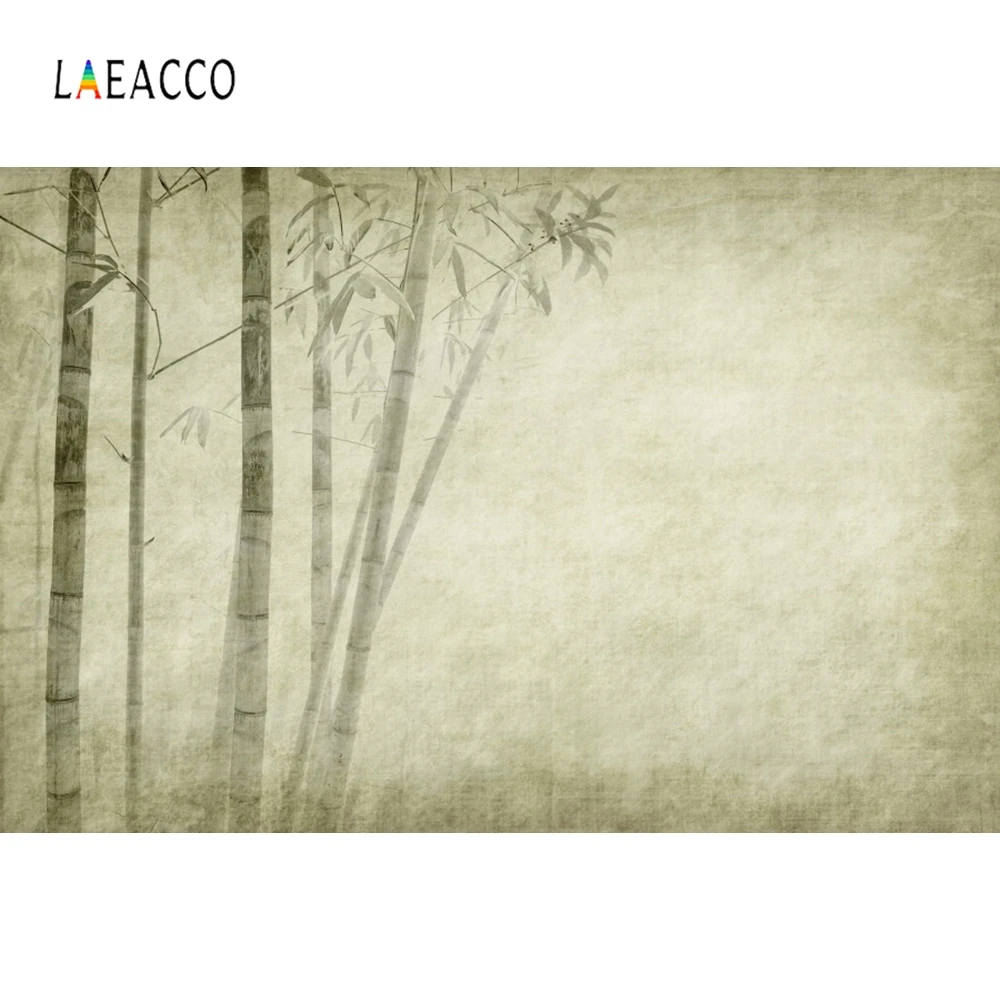 

Laeacco Old Cement Wall Bamboos Ink Portrait Grunge Photography Backgrounds Customized Photographic Backdrops For Photo Studio