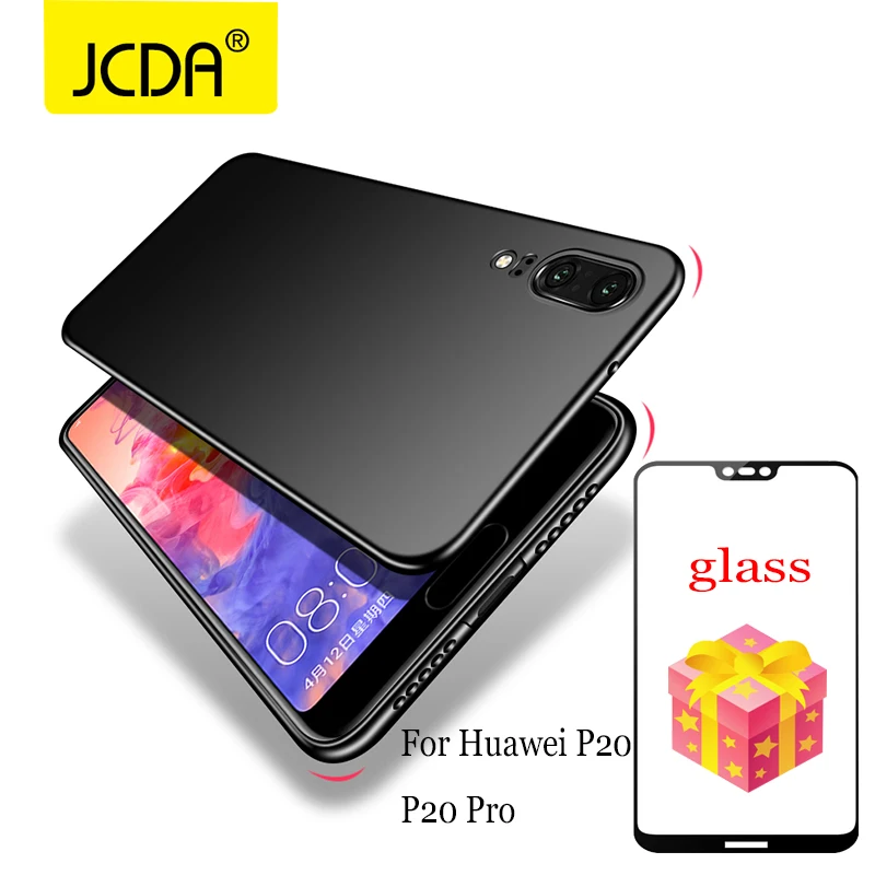 JCDA Case For Huawei P20 Pro silicone flip PC matte Hard Back case cover for glass |
