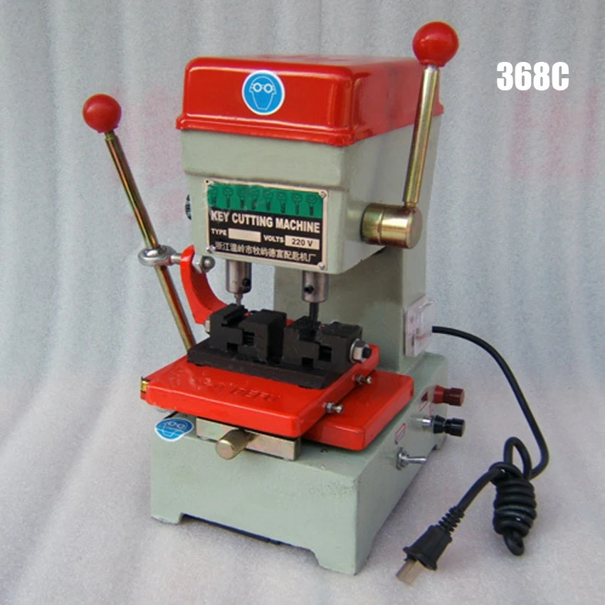 

1pc 368C key cutting machine 220v 200w with battery 12v key duplicating machine to make keys locksmith tools