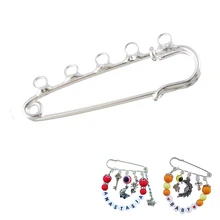 10-30 шт, 5x1,5 см, броши серебряного цвета, 5 отверстий, сделай сам, брошь на булавке для женщин, для изготовления ювелирных изделий, детское имя, брошь, булавка ручной работы