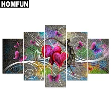 HOMFUN 5 sztuk pełne placu/okrągły wiertło 5D DIY diament malarstwo