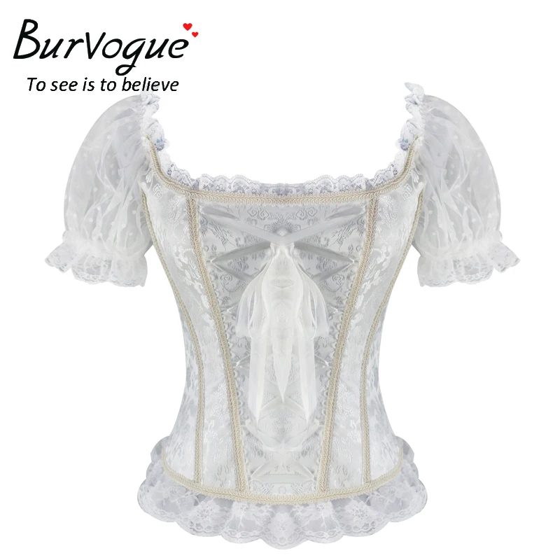 Burvogue 2018 утягивающий корсет для талии под грудь стимпанк Корсеты тренерский топы