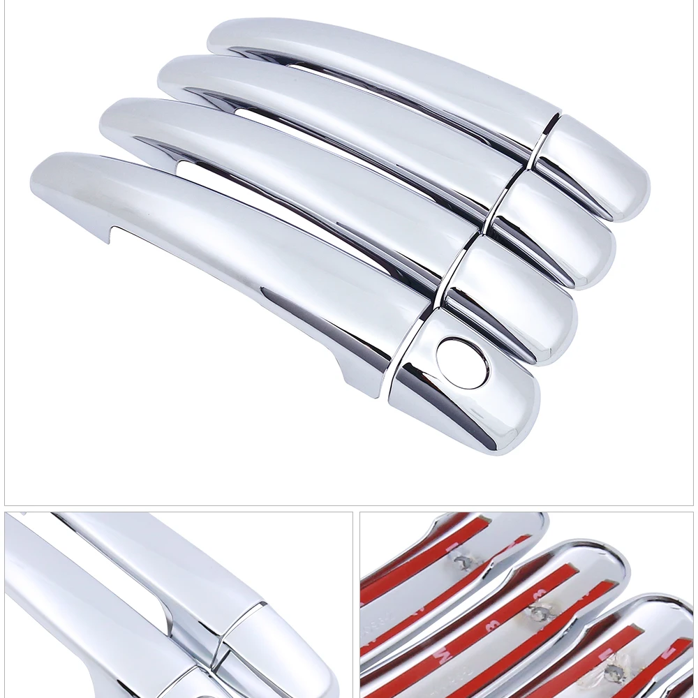 Chrome Door Handle Cover Set for Citroen C3 Mk2 2010-2016 VT VTR+ - Car Accessory Stickers and Trim Kit for Years 2011-2015 image 2