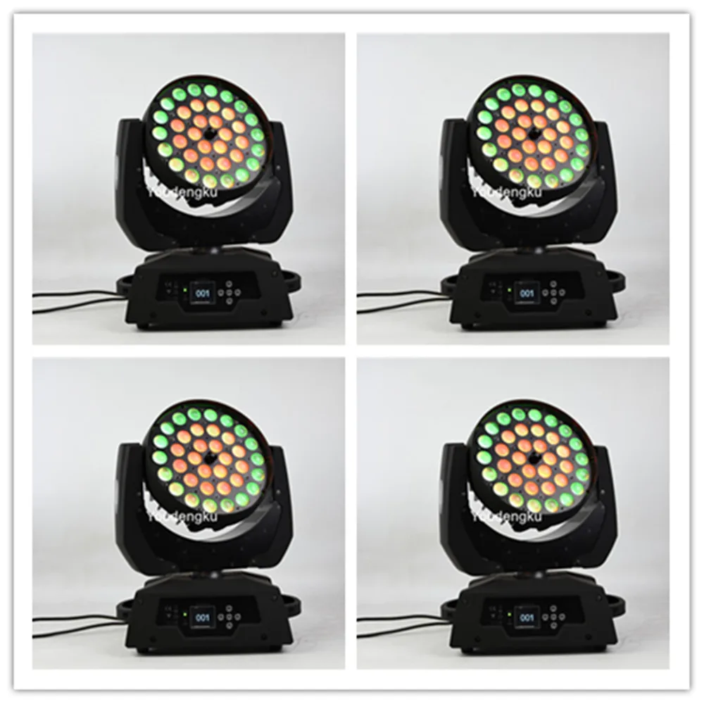 4 pieces disco light uv zoom projector stage 36x18w Ring Circle rgbwa