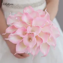 Свадьба в западном стиле букет для невесты Моделирование розовые цветы каллы лилии свадебная брошь в виде букета цветов Buque De Noiva искусственная