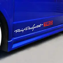 Decalque adesivo trd 2pcs para carro, corrida, desenvolvimento, para toyota