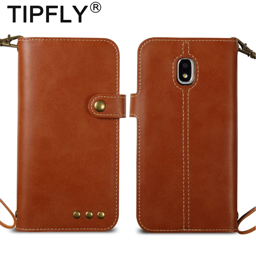 TIPFLY Rivet Buckle PU Leather Case For Samsung Galaxy J330 J530 J730 EU Version Capa Vintage Stand Wallet Cover Flip Phone | Мобильные
