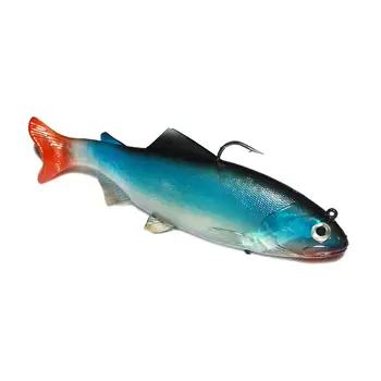 

FLGT-Transparent blue simulation deep sea big fish road bait soft bait package lead fish 130 grams 20 cm
