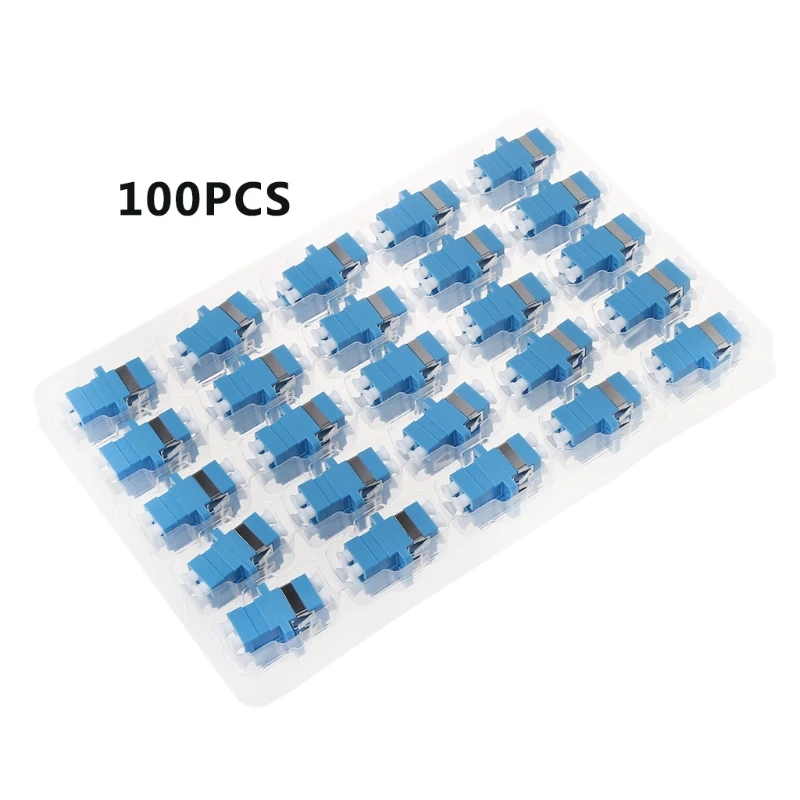 

Hot Sale 100pcs LC UPC SM Fiber Optic Connector Flange Adapter Coupler Duplex Single Mode