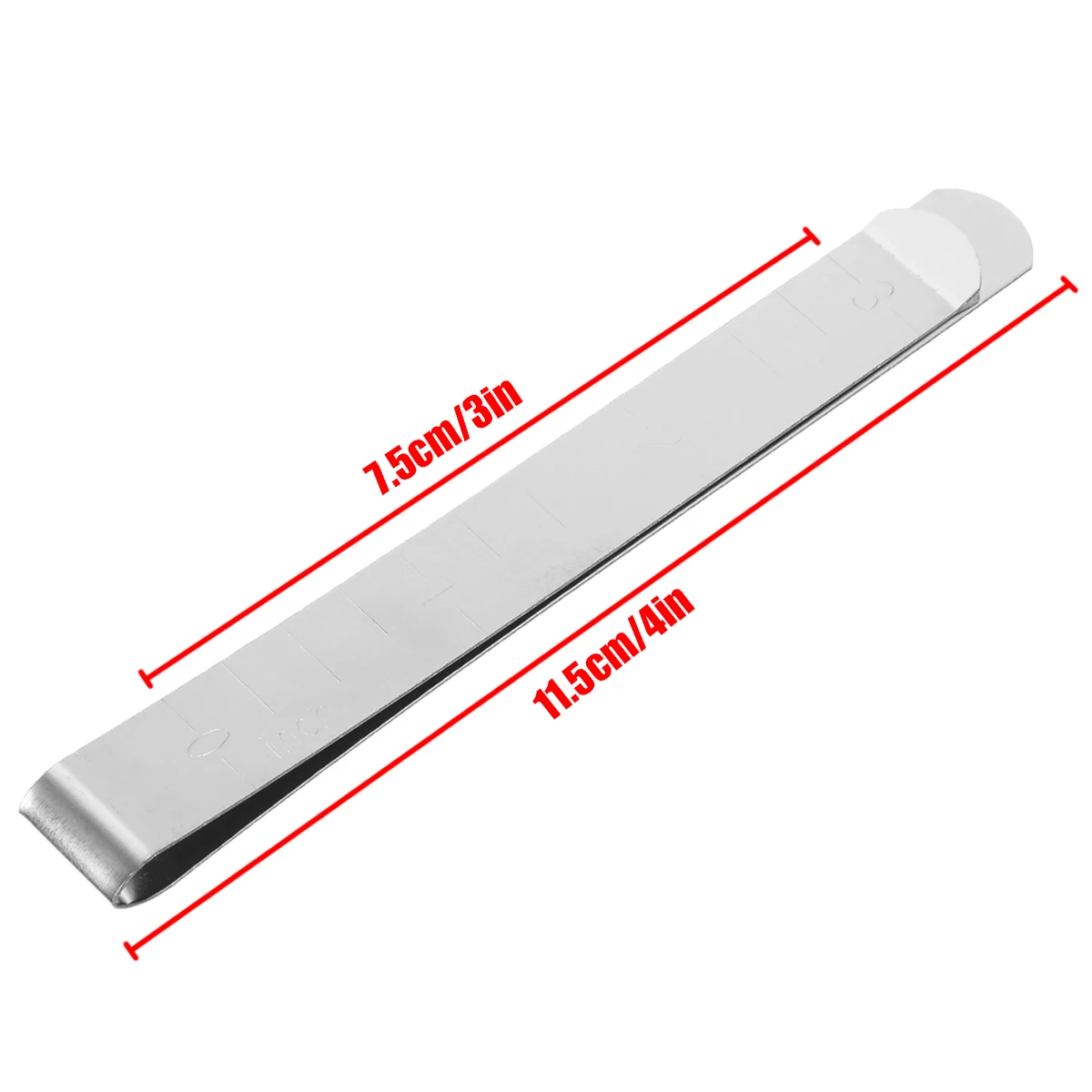 6pcs 11.5cm Length  Crimping Clip Stainless Steel Hemming Clips with Built-in Ruler for Sewing & Stitching