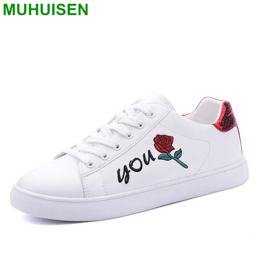 

Muhuisen Women Casual Shoes Spring Female Sneakers Shoes With High Quality Microfiber Lady Sprot Shoes Women Casual Shoes