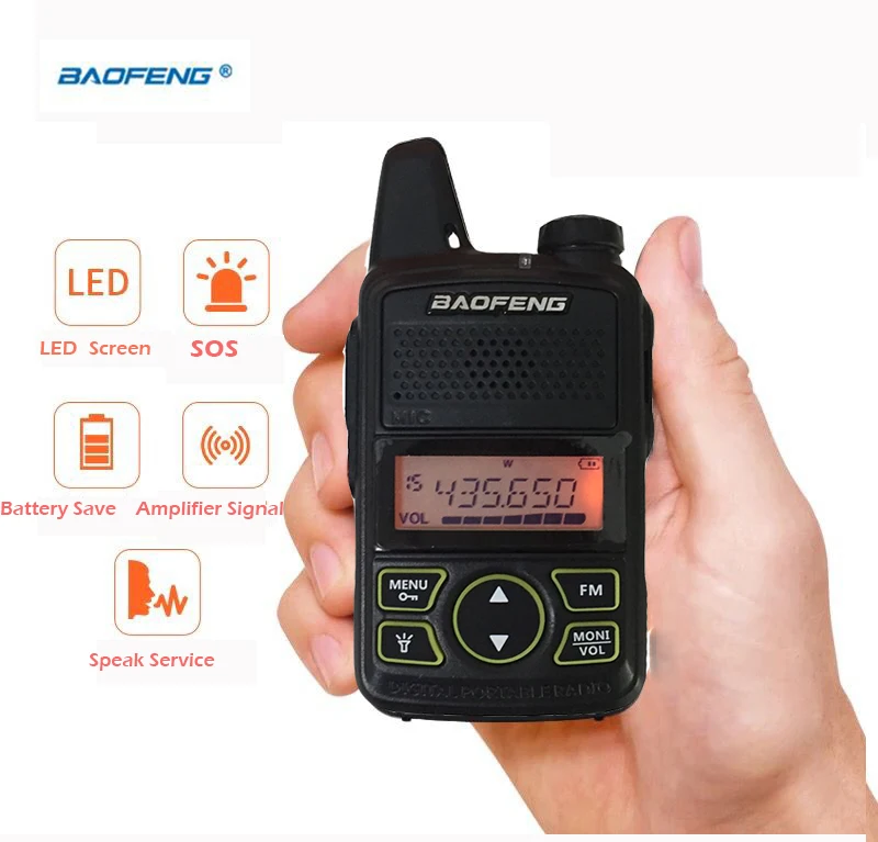 Новая ультратонкая Переговорная мини рация с микро USB профессиональная Baofeng для