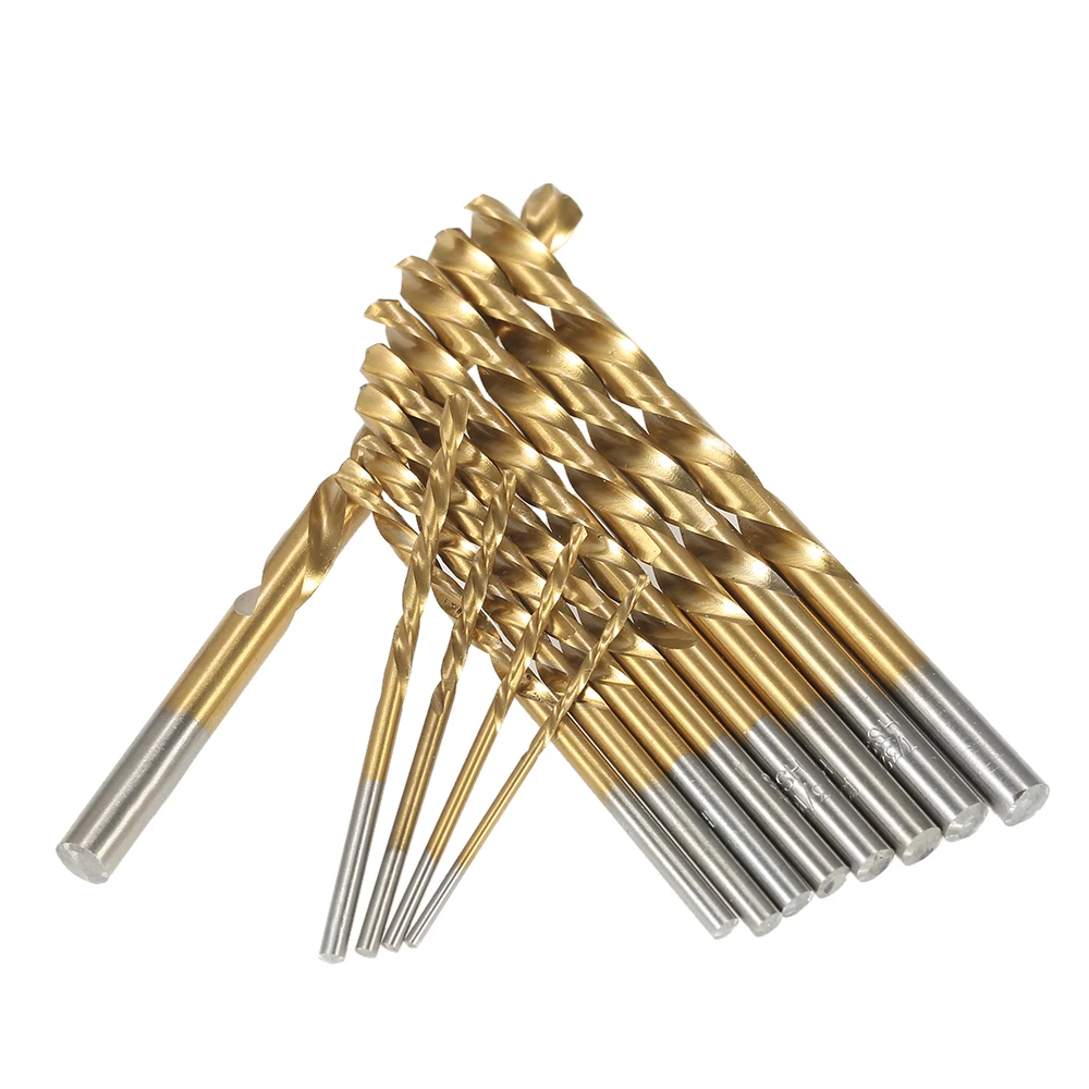 13pcs Left Handed Drill Bit Set M2 HSS with Titanium Nitride Coating Tools for electric digital Drill Bits accessories