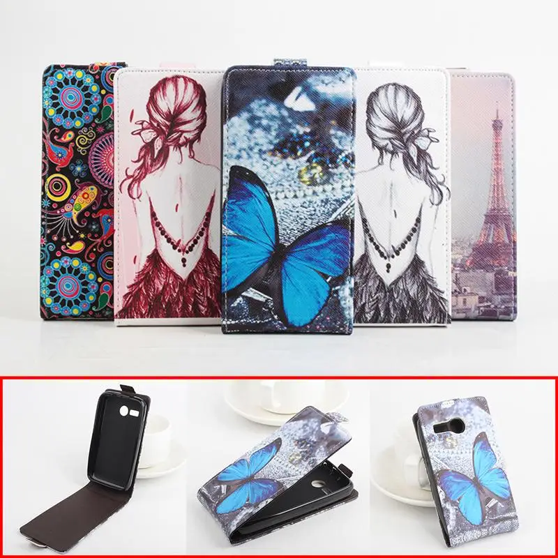 

Fashion Leather Cases For Lenovo A316 Butterfly Flower Tower Pattern Wallet Phone Case Cover Card Slot