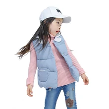 

2018 Children Warm Winter Spring Wasitcoats Girl Fashion Autumn Outerwears Winter Vest For Girls Baby Kids Clothing Down Coat