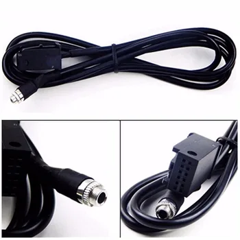 

1.5m 12 Pin 3.5mm Female AUX Car Audio Input Cable Adapter Line Connector with Nut for BMW Z4 E85 E86 X3 E83