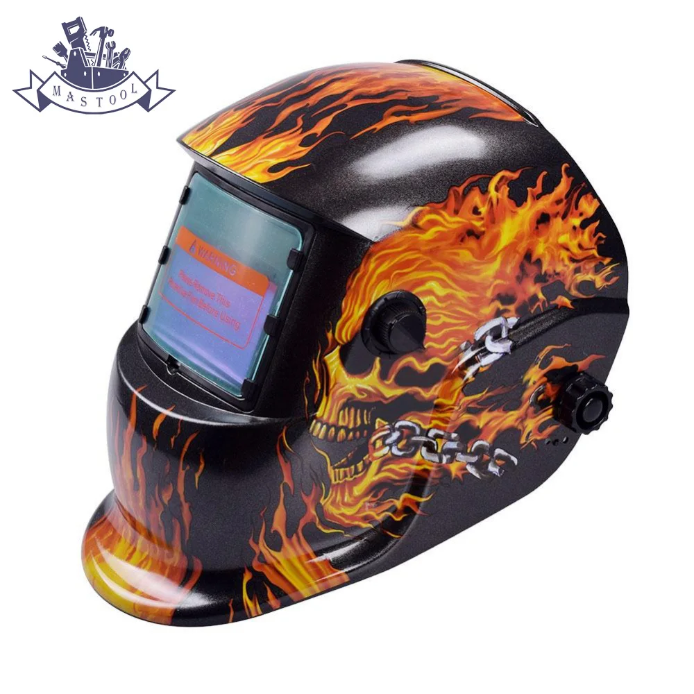 Auto Darkening Welding Helmet Welding Mask MIG MAG TIG Flame Skeleton Arc Sensorin Welding