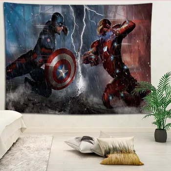 

Custom Iron Man Printed Tapestries Beach Towel Yoga Mat Blanket Wall decoration Boho Decor Tapestry More Size