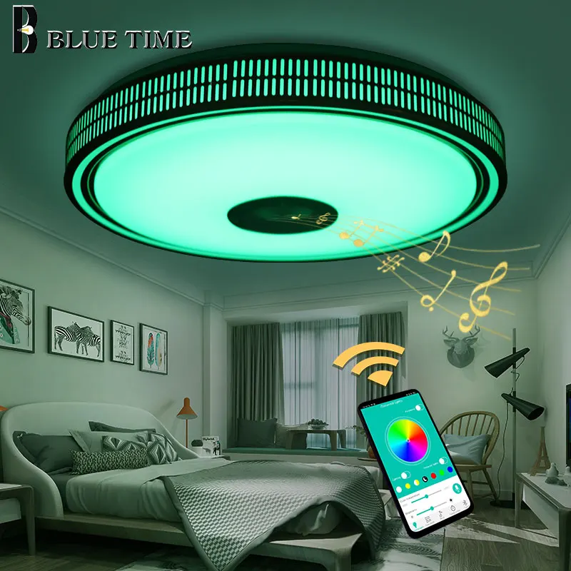  Modern Smartphone APP Controlling LED Chandeliers For Dining Room Bedroom Living Room Golden Finish