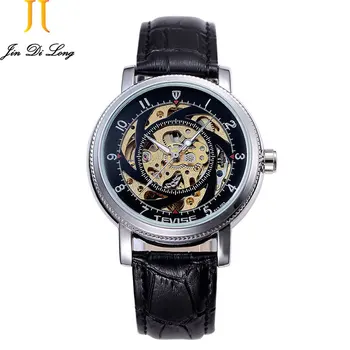 

Mechanical Watch Men Luxury Steel Skeleton Automatic Mechanical Hollow Business Mens Watches Waterproof Relogio Masculino TEVISE
