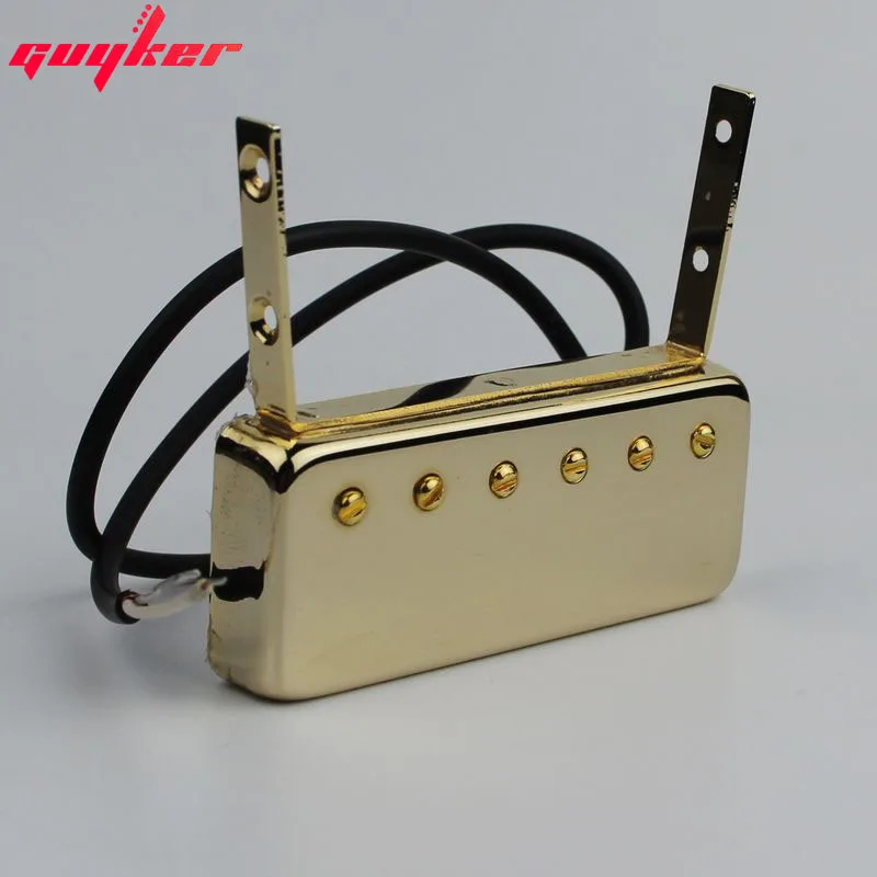 Guyker Guitar Single Coil Neck Pickups Replacement Parts for Floating Jazz Johnny Smith Style Electric Guitar Golden