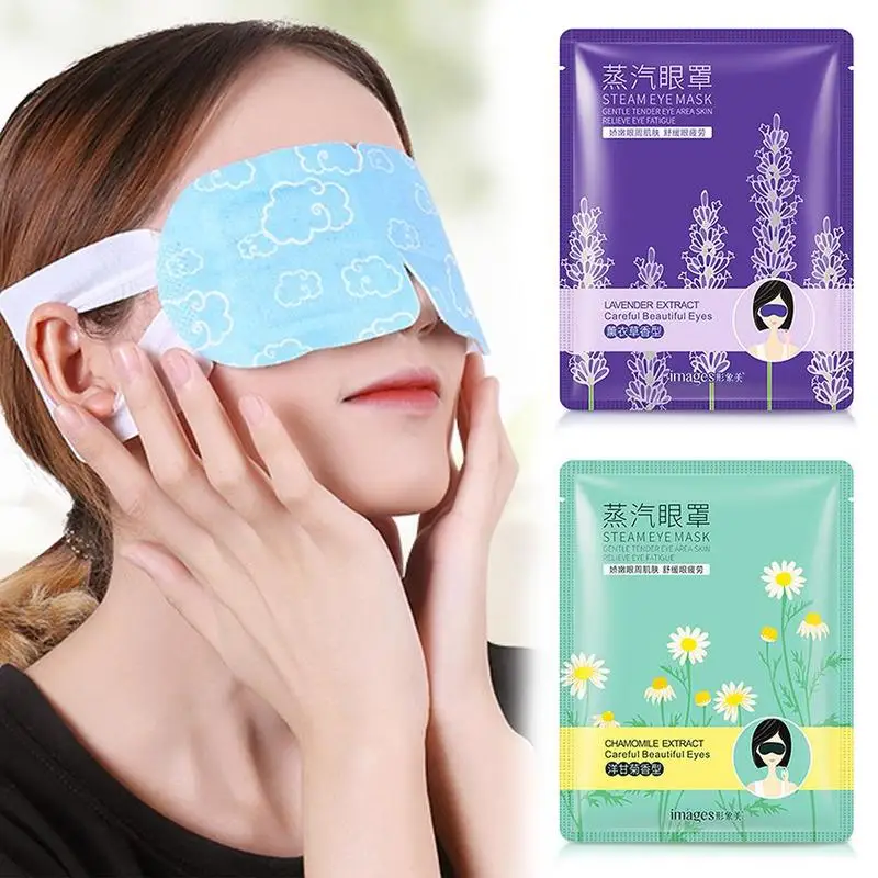 

Lavender/Chamomile Steam Warm Eye Mask Dark Circle Eye Bags Eliminate Puffy Wrinkles Anti aging Eyes Fine Line Eye Mask