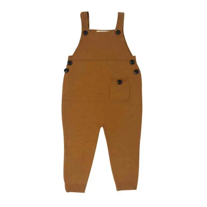 New Autumn Baby Girls Overalls Knit Cotton Boy Clothes Harem Pants Knit Kids Suspender Boy Girls Trousers 5 colors Jumpsuit  (4)