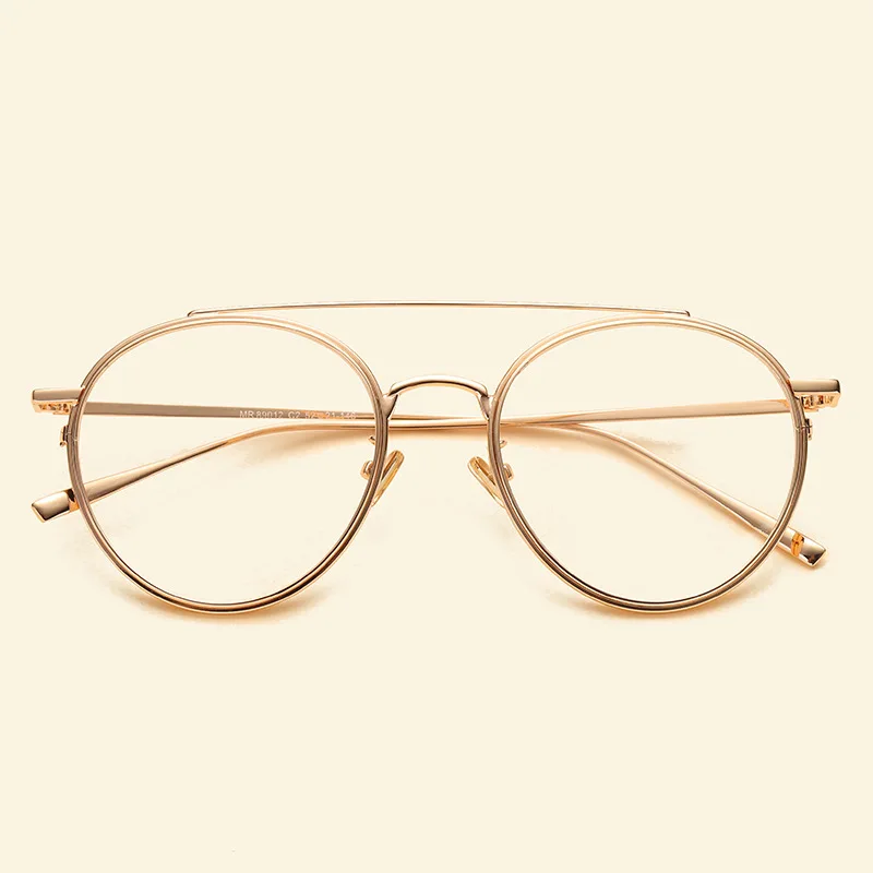 Goedkoop Big Frame Retro Metalen Brilmonturen Mannen Vrouwen Bijziendheid Optische Frame Clear Lens Casual Bril Student Recept Brillen